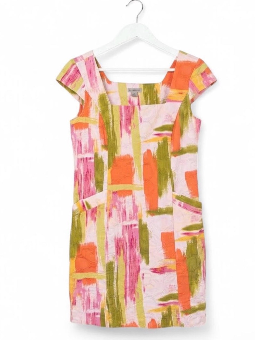 Kim Rogers Summer Colorful Light Feminine Whimsy Mini Dress Size 6 100% Cotton